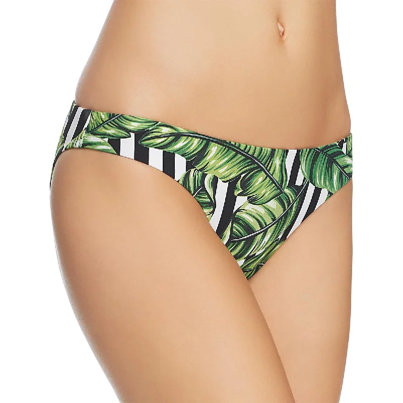 Red Carter Womens Havana Leaf Hipster Low Rise Bikini Swim Bottom