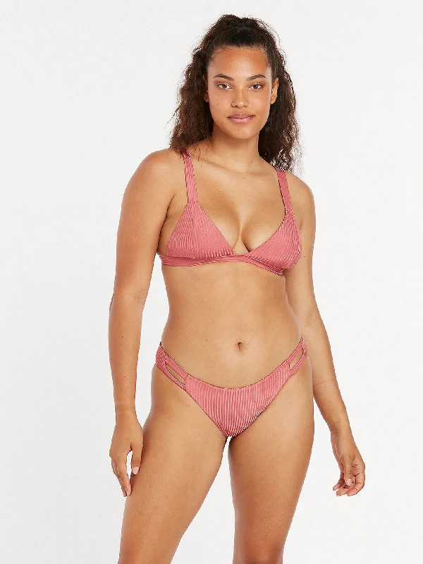 Simply Rib Triangle Bikini Top - Dusty Rose