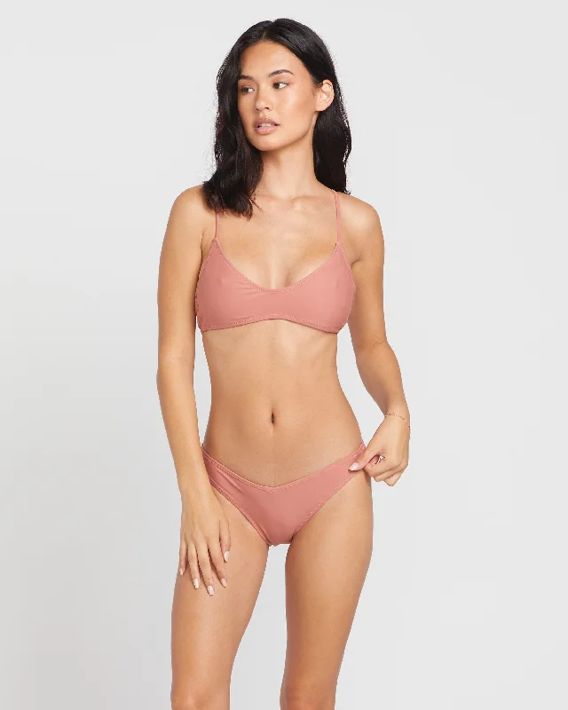 Simply Solid Crop Top - Mauve Rose