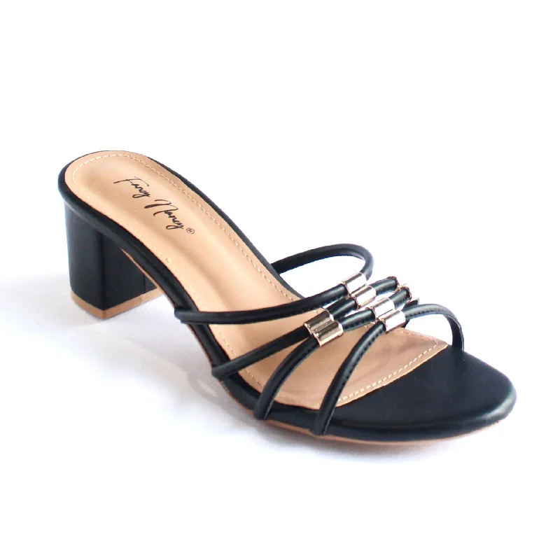 Strappy Mules - Black