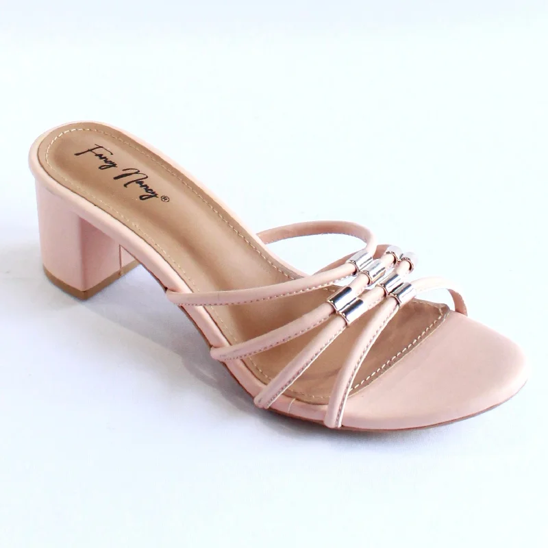 Strappy Mules - Peach