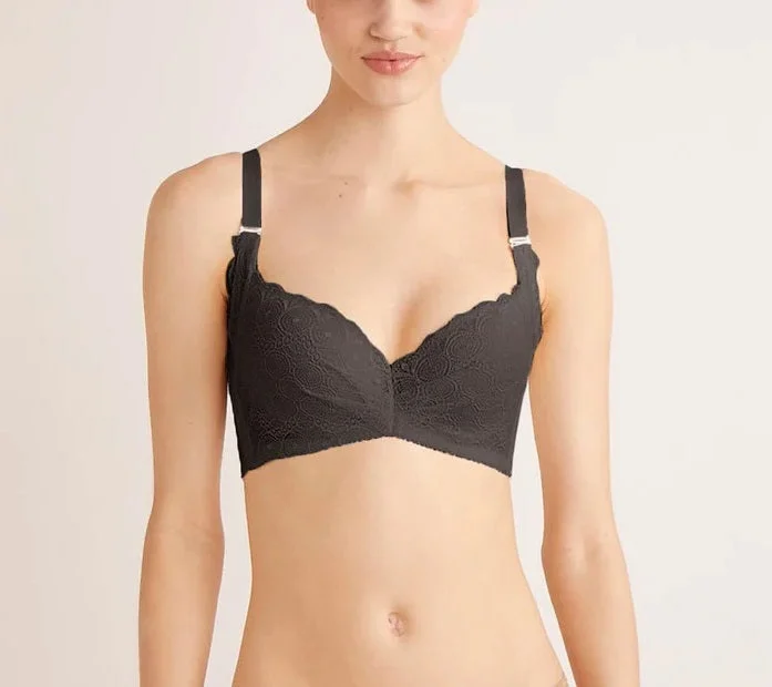 The Little Bra Company Wendy Black Longline Push Up Bra Y009