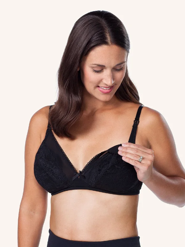 The Monroe - Luxe Body Lace Wirefree Nursing Bra