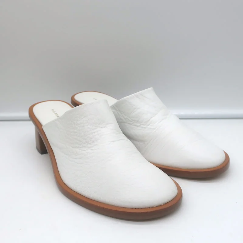 The Row Teatime Mules White White Size 38.5 Slip-On Heels