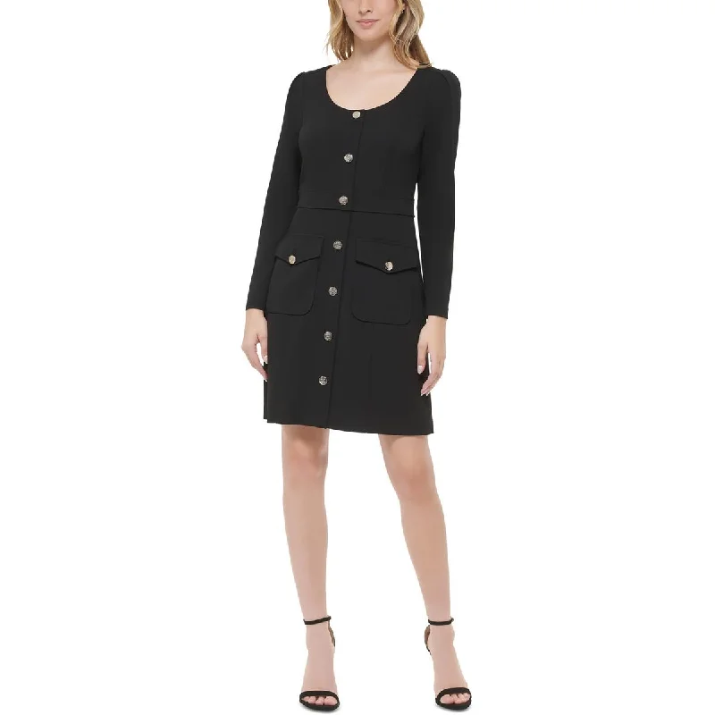 Tommy Hilfiger Womens Scuba Fit & Flare Dress