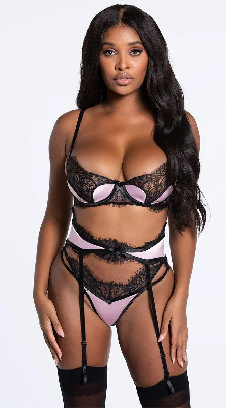 Turn On Two Tone Bra Set