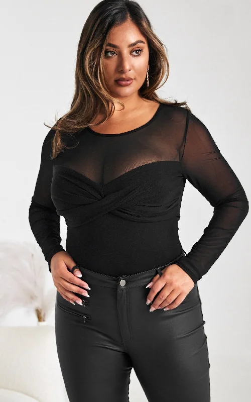 Veda Mesh Top - Black