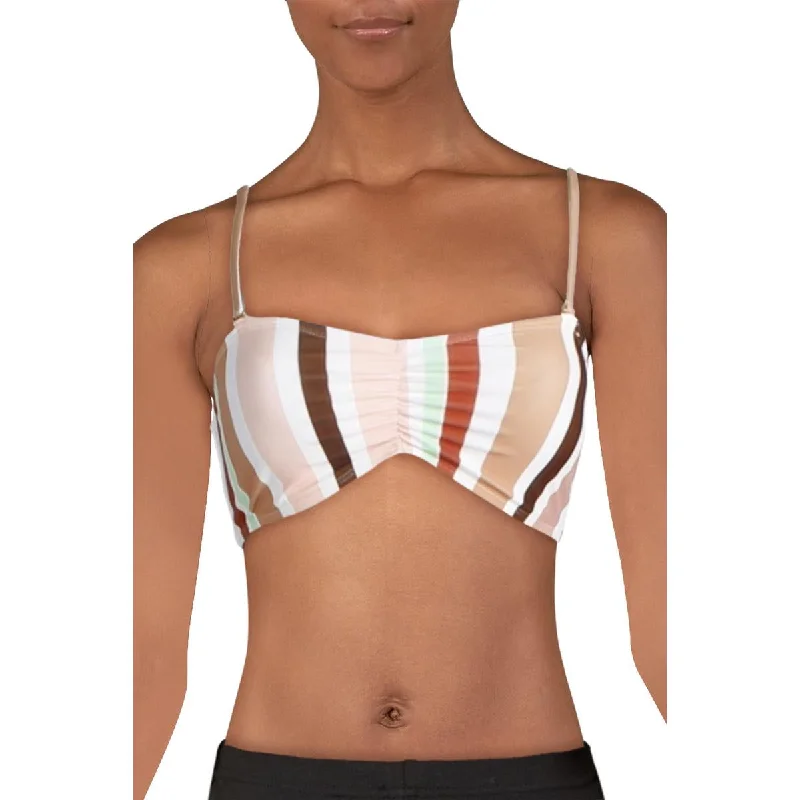 Vero Moda Womens Striped Beachwear Swim Top Separates