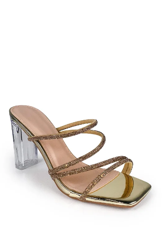 Vida Gold Diamante Mules