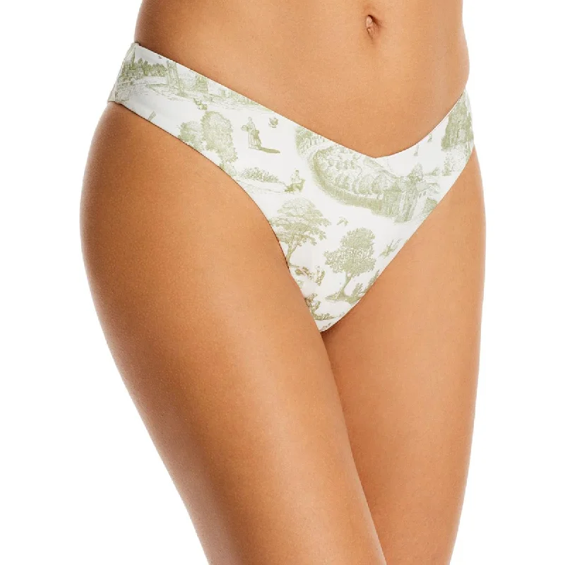 We Wore What Womens Printed Scoop Swim Bottom Separates