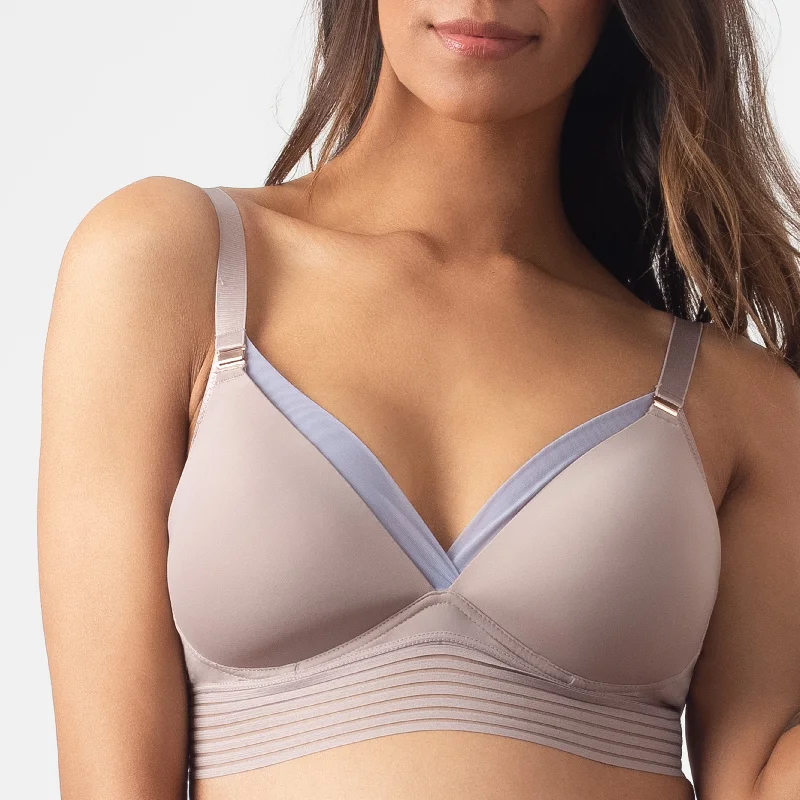 AMBITION TRIANGLE COSMETIC LILAC CONTOUR NURSING BRA - WIREFREE