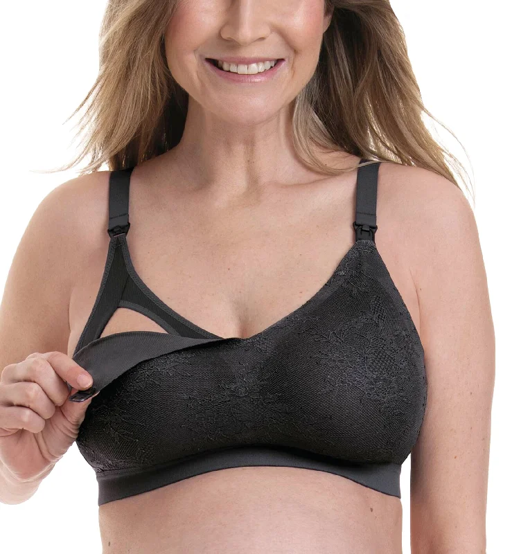 Anita Essential Lace Lightly Padded NURSING Bralette (5057) - Anthracite