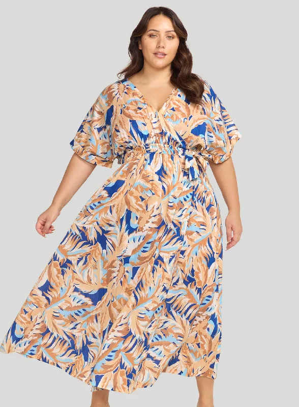 Artesands: Areca Cea Verdi Wrap Dress Blue