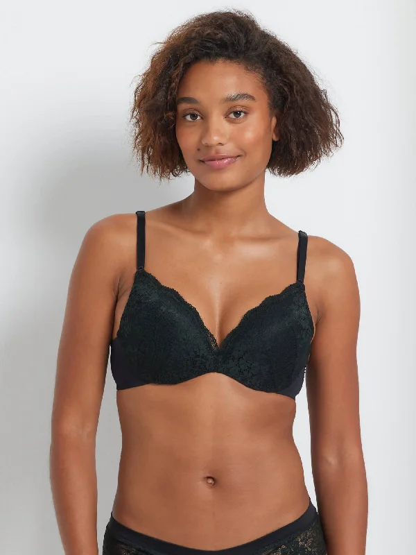 Be Real Smooth Lace Plunge Push-Up Bra