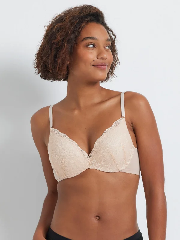 Be Real Smooth Lace Plunge Push-Up Bra