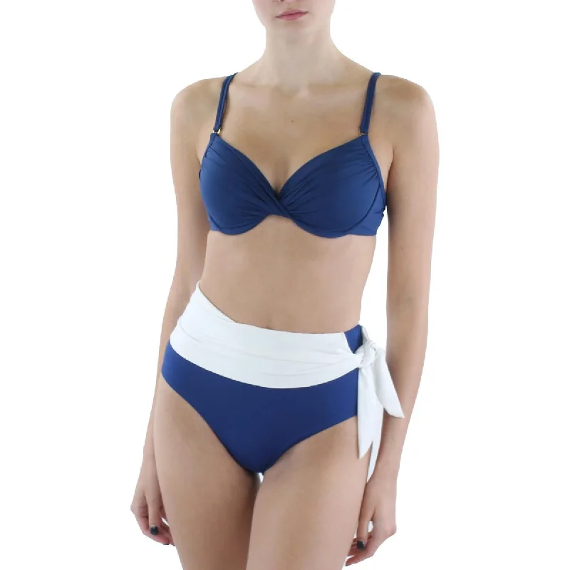 Bleu Rod Beattie Womens Twist Front Padded Bikini Swim Top