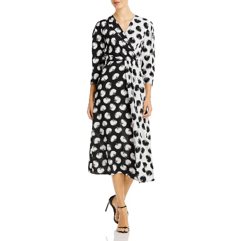 Boss Womens Surplice Midi Wrap Dress