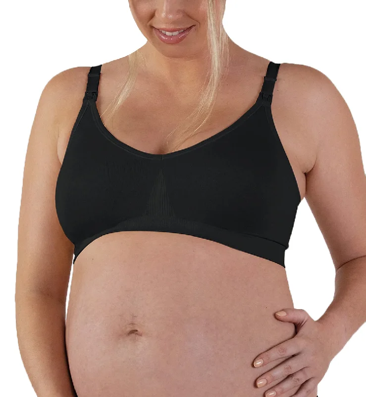 BRAVADO! DESIGNS Body Silk Seamless Nursing Bra (1401V) - Black