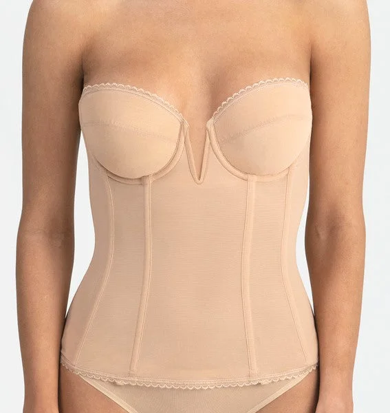 BT 0998 FRONT PLUNGE V STRAPLESS LONGLINE