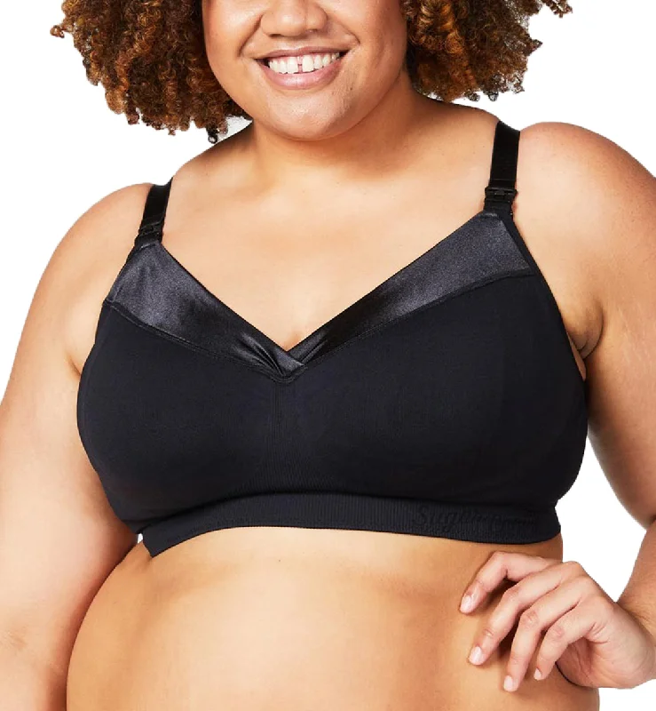 Cake Ribbon Candy Wire-free Nursing Bra (27-8017) - Black