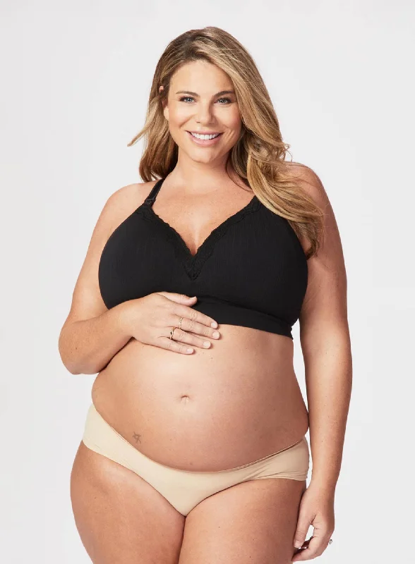 Cake Maternity: Tutti Frutti Bamboo Maternity And Nursing Bra Black