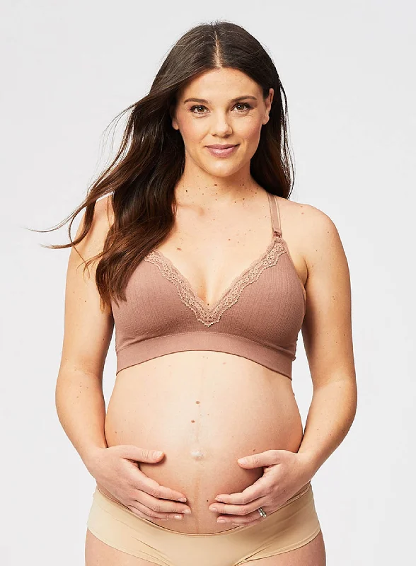 Cake Maternity: Tutti Frutti Bamboo Maternity And Nursing Bra Mocha