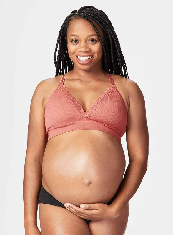 Cake Maternity: Tutti Frutti Bamboo Maternity And Nursing Bra Rust