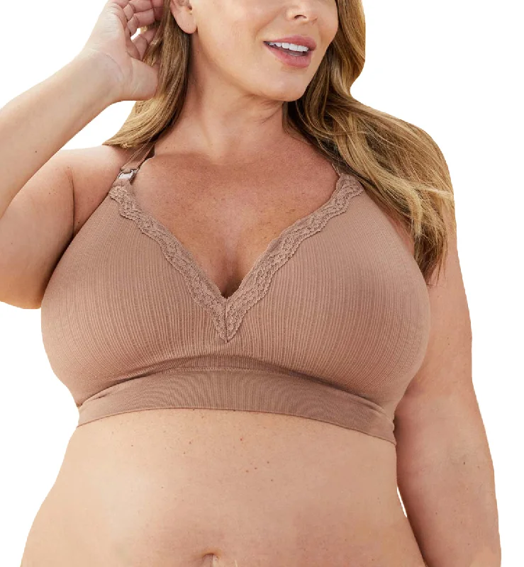 Cake Tutti Frutti Bamboo Racerback Nursing Bra (29-1053) - Mocha