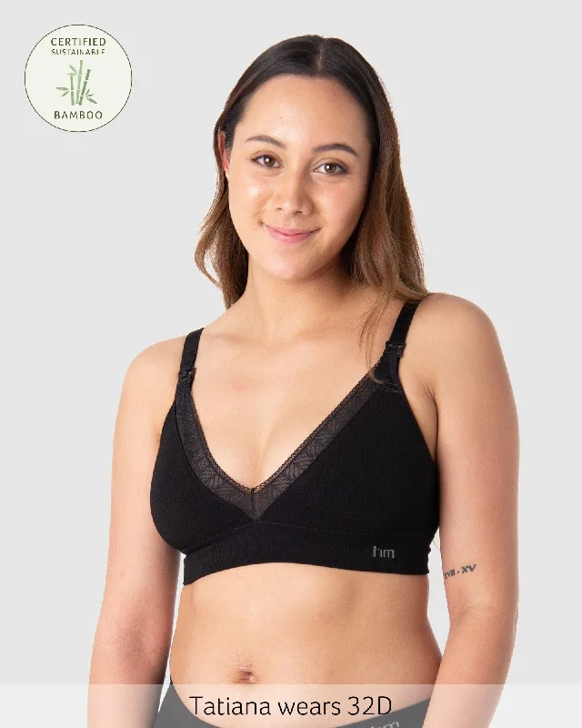 CARESS SEAMFREE BAMBOO BLACK REGULAR - WIREFREE