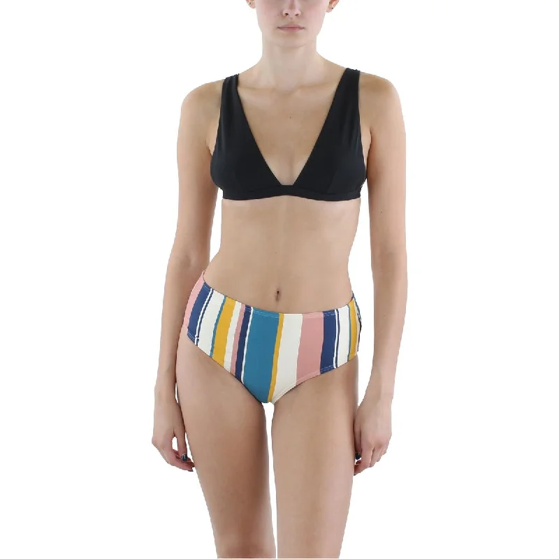 Catalina Womens Striped Mid-Rise Swim Bottom Separates