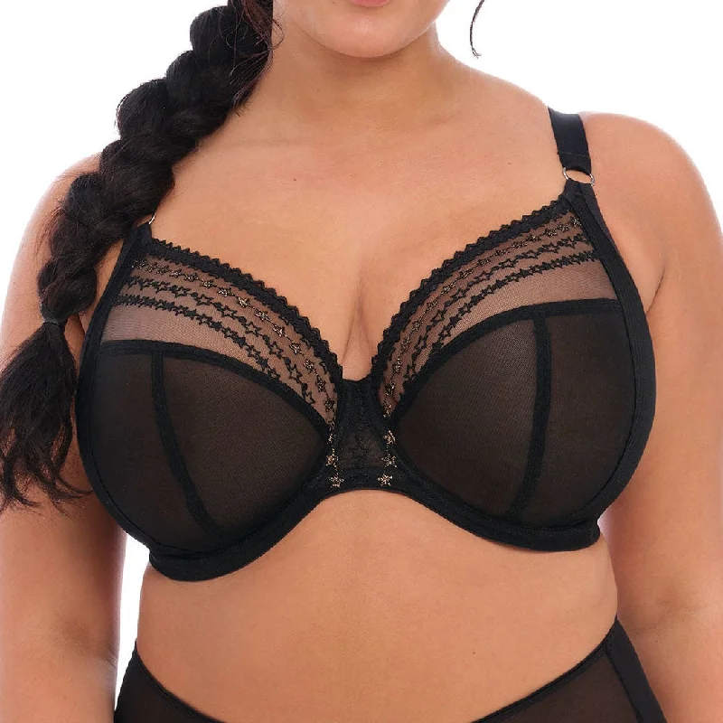 Elomi Matilda Underwire Plunge Bra - Black Star