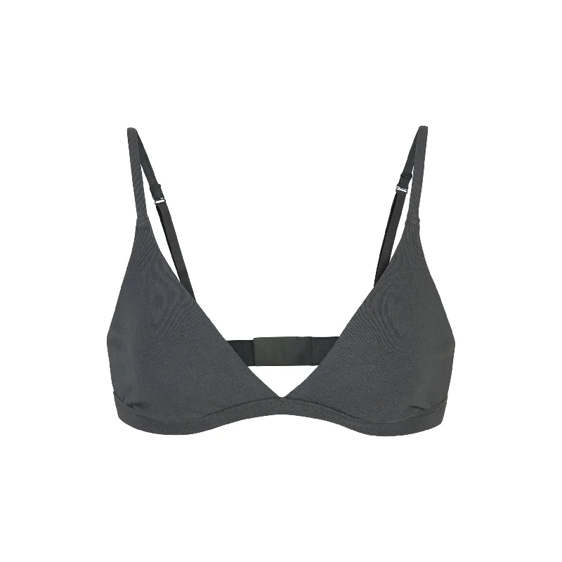 COTTON JERSEY TRIANGLE BRALETTE | DEEP SEA