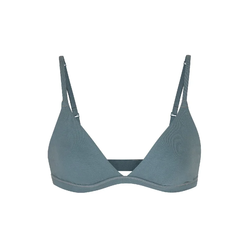 COTTON JERSEY TRIANGLE BRALETTE | KYANITE