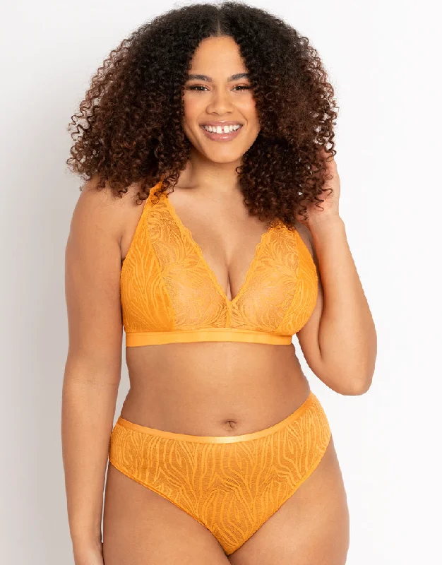 Curvy Kate Lace Daze Non-Wired Bralette Mango