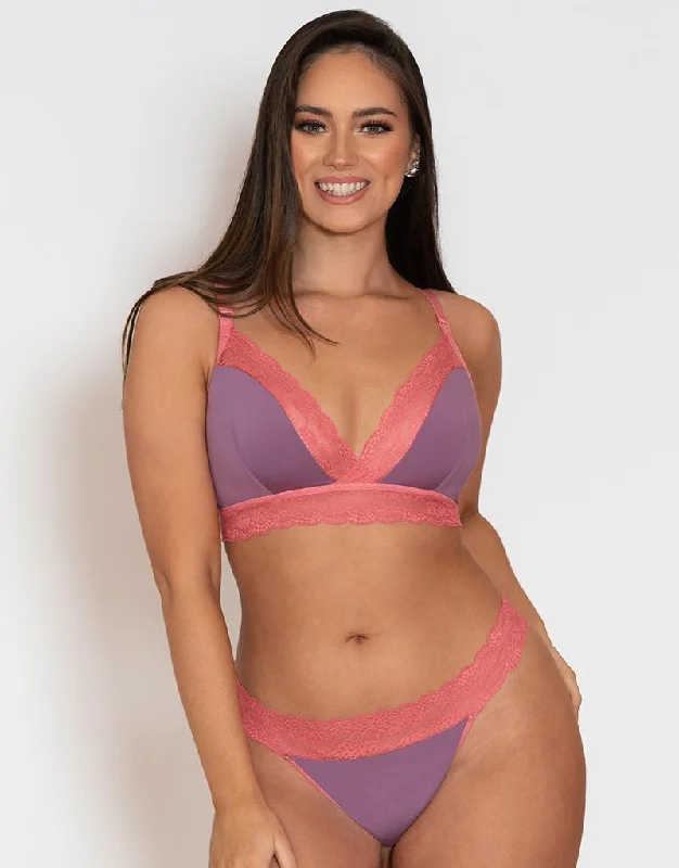 Curvy Kate Twice the Fun Reversible Non-Wired Bralette Pink/Purple