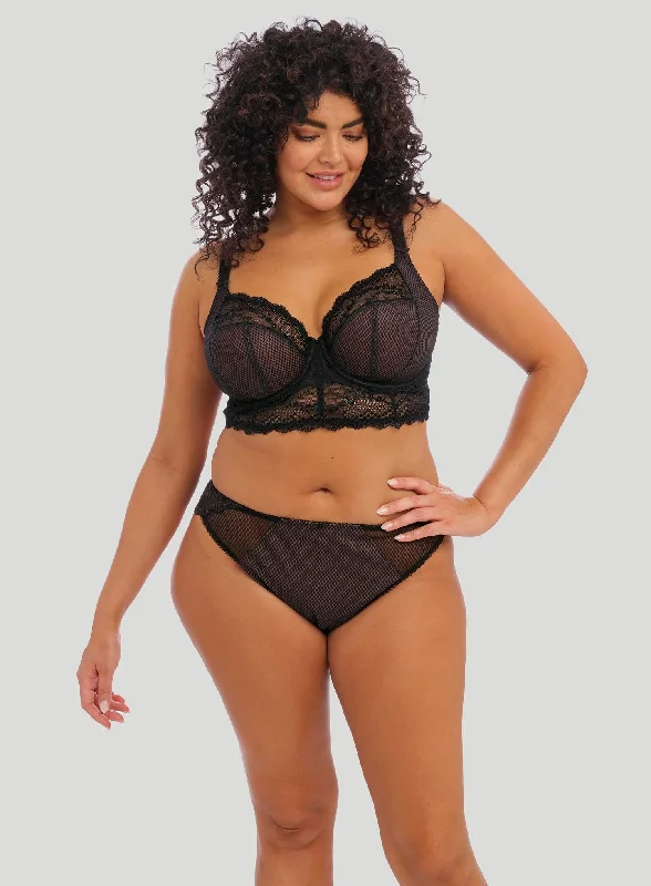 Elomi: Charley Plunge Longline Bra Black