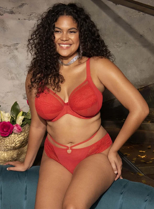 Elomi: Kendra Underwired Plunge Bra Cherry