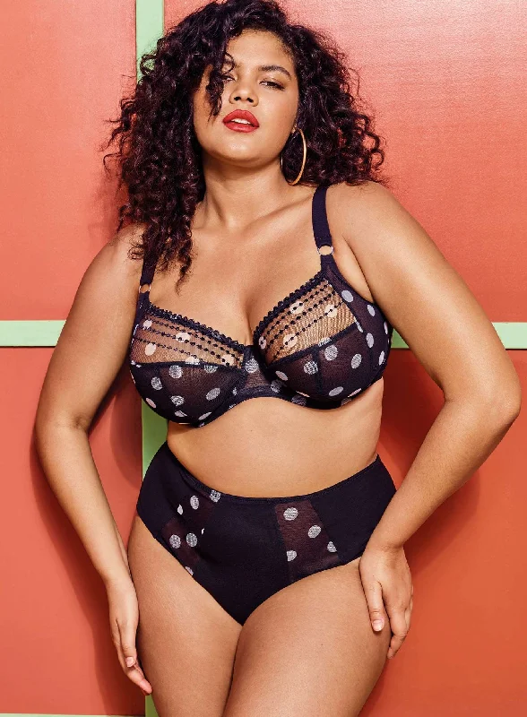 Elomi: Matilda Plunge Bra Black Dot