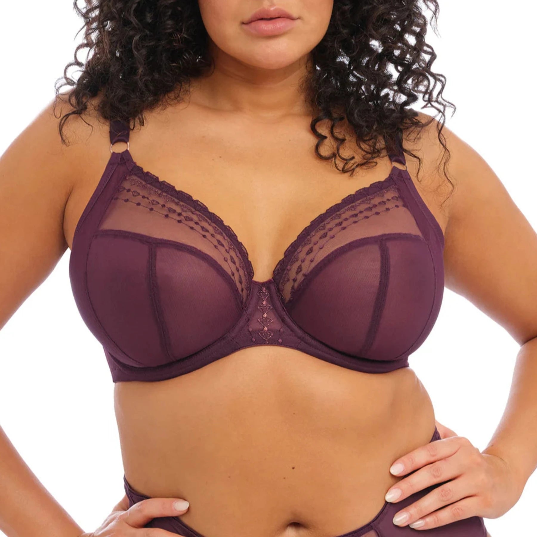 Matilda UW Plunge Bra EL8900 - Wine Diamond