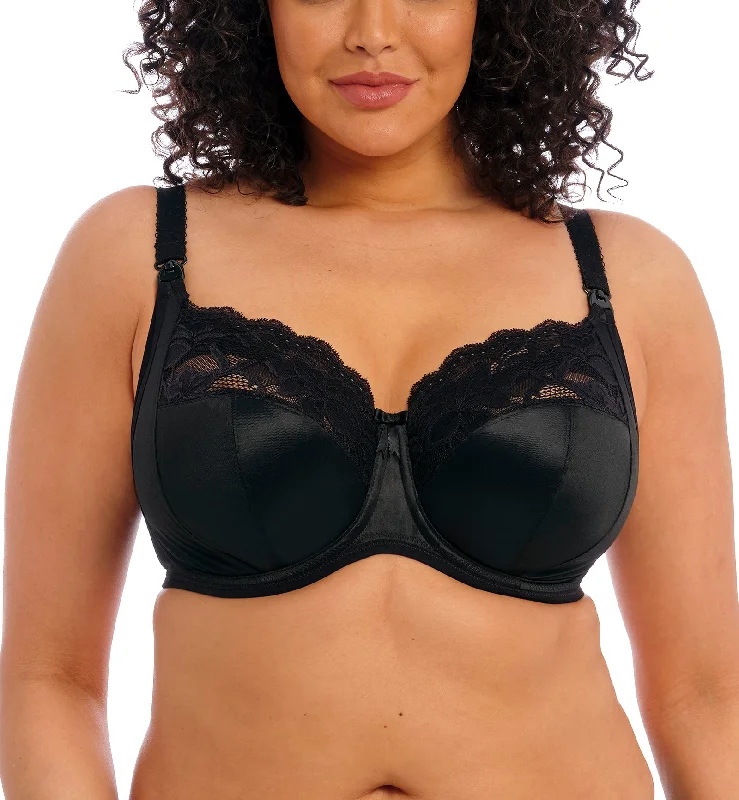 Elomi Molly Stretch Lace Underwire Nursing Bra (4542) - Black