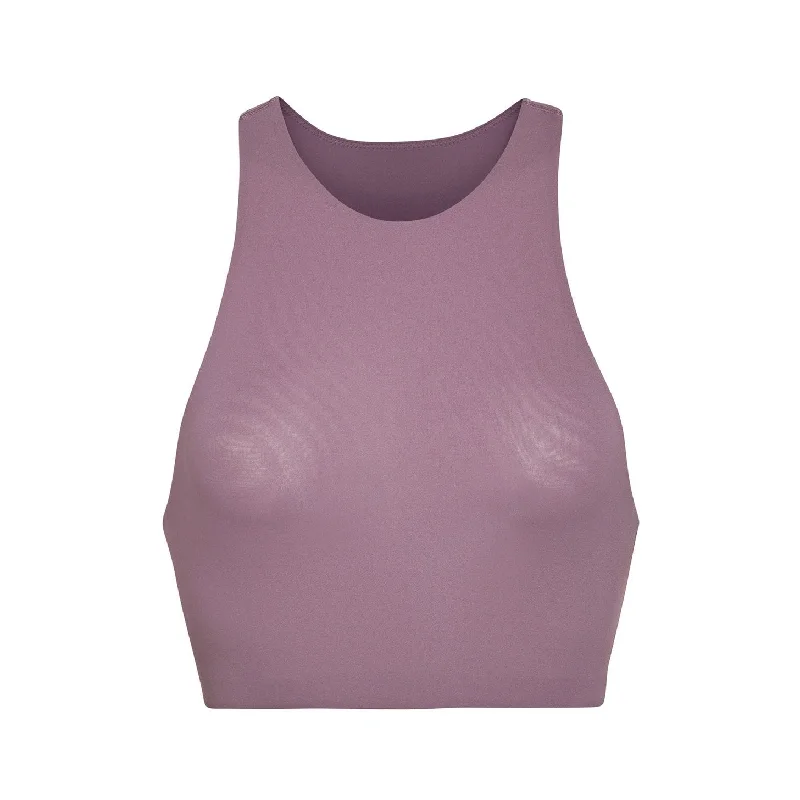 FITS EVERYBODY HIGH NECK BRA | PLUM