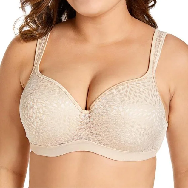 Foam Contour Jacquard Beige Bra