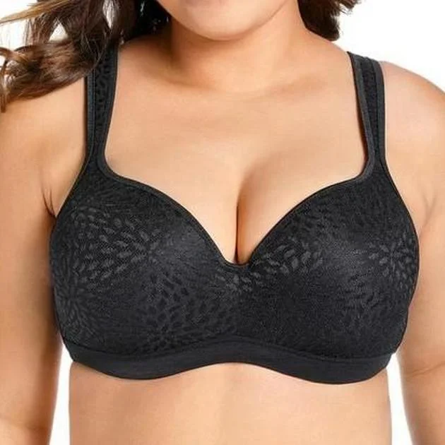 Foam Contour Jacquard Black Bra