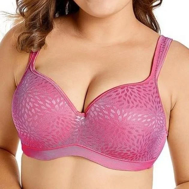 Foam Contour Jacquard Magenta Bra