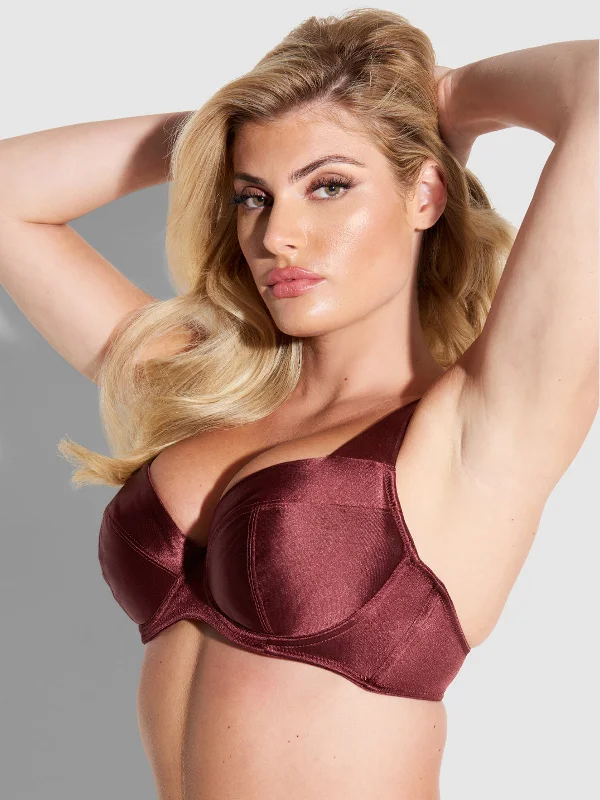 Va Va Voom Satin Full Figure Push Up Bra