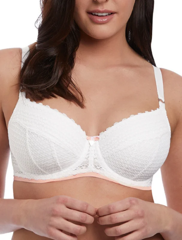 Freya Daisy Lace Padded Half Cup Bra, White