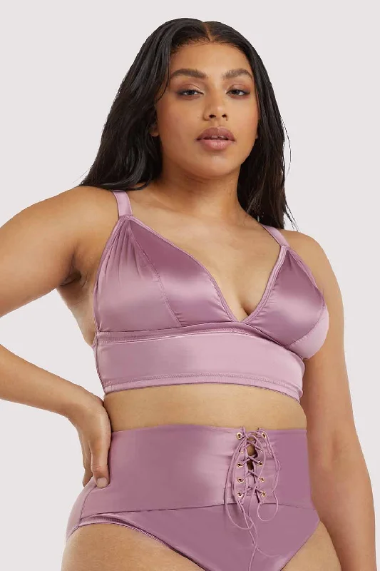 Eagan Blush Satin Bralette