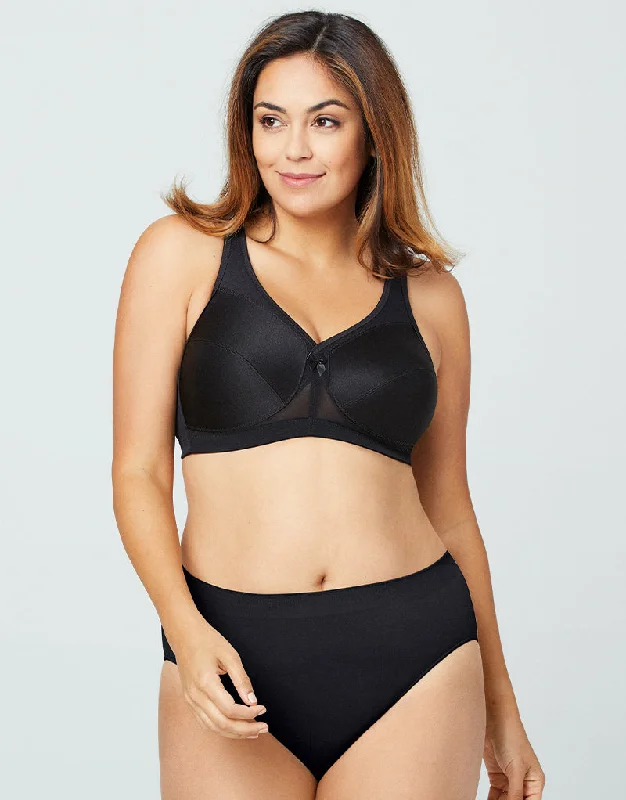 Glamorise Made to Move Wire-Free Support Bra Black