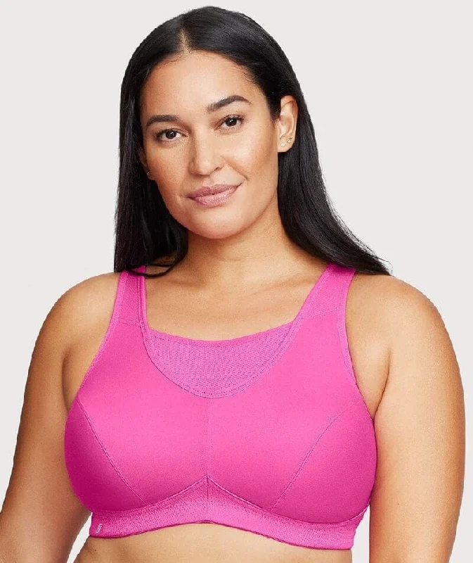 Glamorise No-Bounce Camisole Wire-Free Sports Bra - Rose Violet