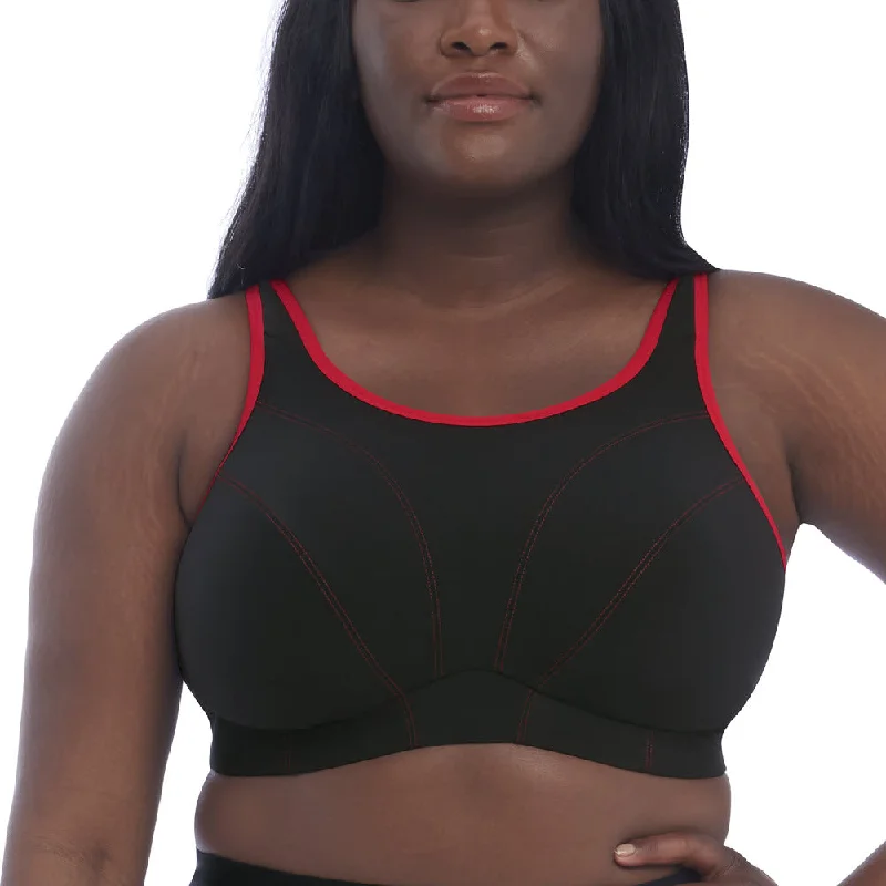 Goddess Black Wireless Sports Bra 6910